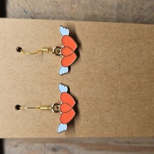 Valentine's Day Peach Heart Earrings